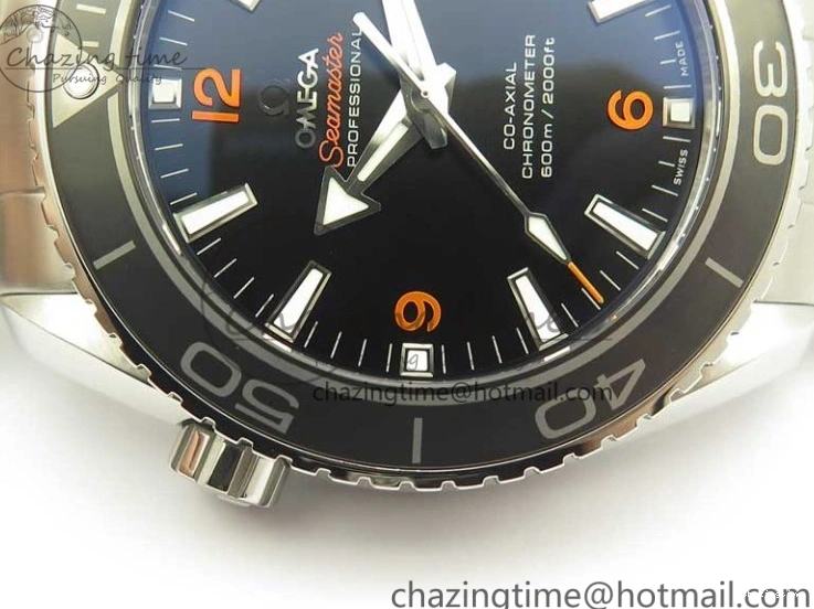 0117 Durable Planet Ocean Professional Ceramic Bezel 45.5mm 1:1 VSF Best Edition Orange Markers on SS Bracelet A8500 Super Clone 8052